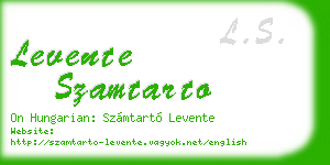 levente szamtarto business card