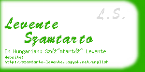 levente szamtarto business card
